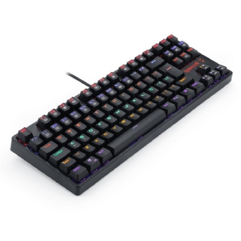 TECLADO GAMER MECANICO REDRAGON DAKSA RAINBOW, SWITCH BLUE REMOVÍVEIS, ABNT, BLACK, K576R-1 PT-BLUE