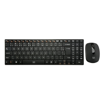 TECLADO E MOUSE USB SLIM MULTIMIDIA PRETO - MULTILASER (#)