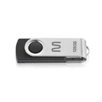 PEN DRIVE 128GB TWIST PRETO - MULTILASER