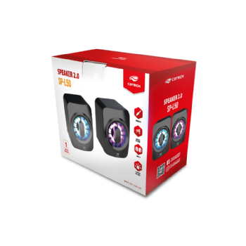 CAIXA DE COM USB C/ LED SP-L50BK PRETO - C3TECH