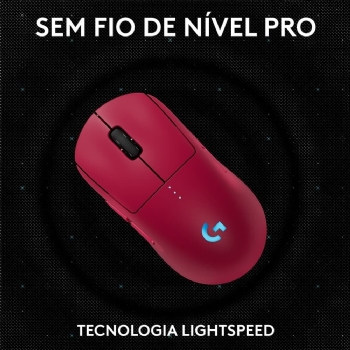MOUSE GAMER SEM FIO LOGITECH G PRO 2 LIGHTSPEED,RGB LIGHTSYNC,AMBIDESTRO, 32000DPI, ROSA MAGENTA