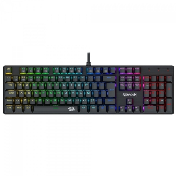 TECLADO GAMER MECANICO REDRAGON SINDRI RAINBOW, SWITCH BROWN, USB, ABNT2, FULL SIZE, PRETO