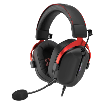 HEADSET GAMER REDRAGON CYBILL H312, RGB, USB, SOM SURROUND 7.1 VIRTUAL, MIC REMOVÍVEL - PRETO