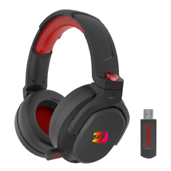 HEADSET GAMER SEM FIO REDRAGON NOMEN PRO, RGB, WIRELESS/BLUETOOTH, SURROUND 7.1 VIRTUAL, DRIVES 50MM