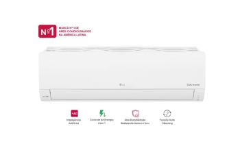 AR CONDICIONADO SPLIT LG 9.000 BTU DUAL INVERTER COMPACT AI+ FRIO BRANCO 220V