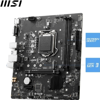 PLACA MAE MSI PRO B760M-P, LGA 1700, DDR4, DP/HDMI/VGA, USB-C, 12/13/14 GER