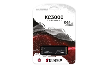 SSD M.2 NVME 1TB KC3000 PCI-E 4.0 X4, LEITURA 7000MB/S, GRAVACAO 6000MB/S, KINGSTON - PRETO