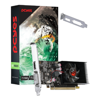 PLACA DE VIDEO NVIDIA GEFORCE GT 1030 4GB GDDR4 64BIT SINGLE FAN LP - PCYES (#)
