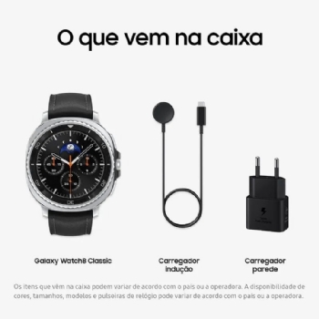 RELOGIO DE PULSO SAMSUNG GALAXY WATCH8 CLASSIC, 46MM, LTE, BT, DISPLAY DE 1.34", GALAXY IA, PRETO