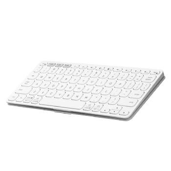 TECLADO SEM FIO LOGITECH KEYS-TO-GO 2, BT, P/ TABLETS, IPAD, MACOS, WINDOWS, CAPA INTEGRADA, BRANCO