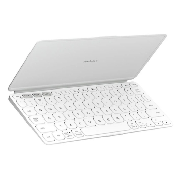 TECLADO SEM FIO LOGITECH KEYS-TO-GO 2, BT, P/ TABLETS, IPAD, MACOS, WINDOWS, CAPA INTEGRADA, BRANCO