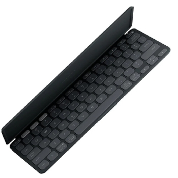 TECLADO SEM FIO LOGITECH KEYS-TO-GO 2, BT, P/ TABLETS, IPAD, MACOS, WINDOWS, CAPA INTEGRADA, GRAFITE