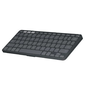 TECLADO SEM FIO LOGITECH KEYS-TO-GO 2, BT, P/ TABLETS, IPAD, MACOS, WINDOWS, CAPA INTEGRADA, GRAFITE