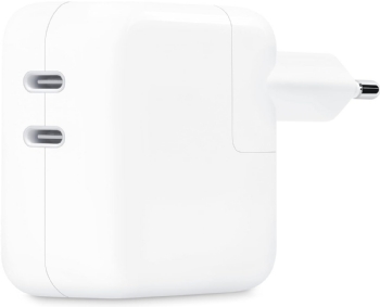 CARREGADOR USB-C DE 35W COM DUAS PORTAS USB-C BRANCO - APPLE - MW2K3BZ/A