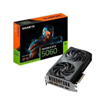 PLACA DE VIDEO GIGABYTE NVIDIA GEFORCE RTX 5060 8GB GDDR7 WINDFORCE OC, DLSS, RAY TRACING, DUAL FAN