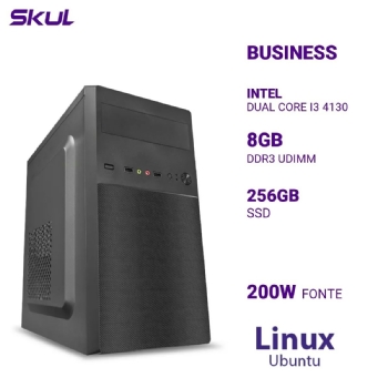 DESKTOPSKUL BUSINESS B300 DUAL CORE I3 4130 MEM 8GB DDR3 SSD 256GB FONTE 200W LINUX