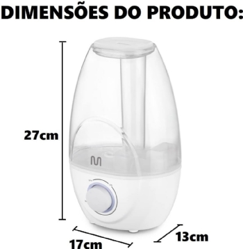 UMIDIFICADOR DE AR MULTI CLEAR TANK 2,1 LITROS COMPATIVEL COM OLEOS ESSENCIAIS BIVOLT AUTOMÁTICO