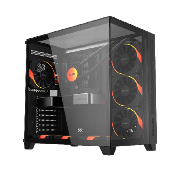 GABINETE GAMER FORCEFIELD MAX PRETO VULCAN