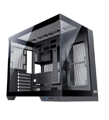 GABINETE GAMER ATX REDRAGON WIDELOAD PRO, MID TOWER, VIDRO TEMPERADO, S/ FONTE, S/ FAN - PRETO