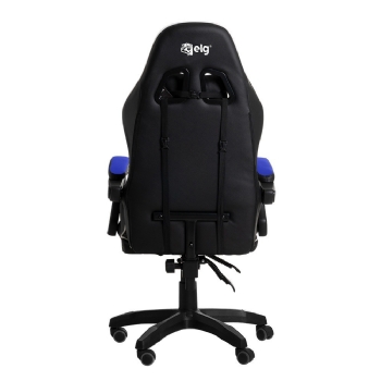 CADEIRA GAMER ELG DRAKON, APOIO CERVICAL/LOMBAR, INCLINAÇÃO ENCOSTO, ATÉ 140KG - PRETO/AZUL