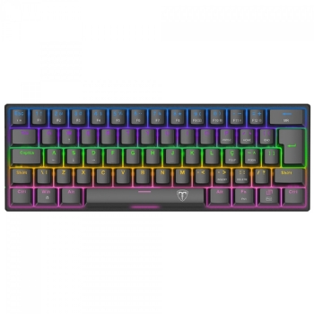TECLADO GAMER MECANICO T-DAGGER ARENA PRETO RAINBOW SWITCH BROWN ABNT2