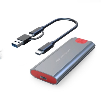 GAVETA P/ SSD EXTERNO M.2 NVME E SATA OTG - C3TECH