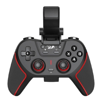 CONTROLE GAMER SEM FIO REDRAGON SEMPITEN G712 COM SUPORTE PARA CELULAR - PRETO E VERMELHO