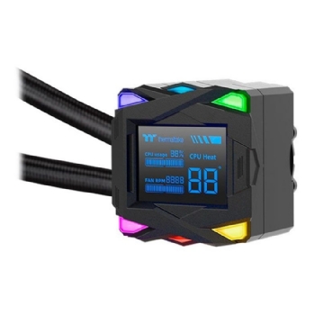 WATER COOLER THERMALTAKE LA360-S 360MM ARGB, DISPLAY LCD, INTEL/AMD, PRETO