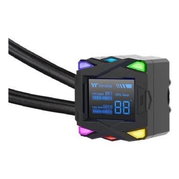 WATER COOLER THERMALTAKE LA240-S 240MM ARGB, DISPLAY LCD, INTEL/AMD, PRETO