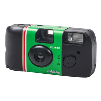 CAMERA ANALÓGICA FUJIFILM QUICK SNAP, COM FLASH E FILME PARA 27 FOTOS - PRETO/VERDE