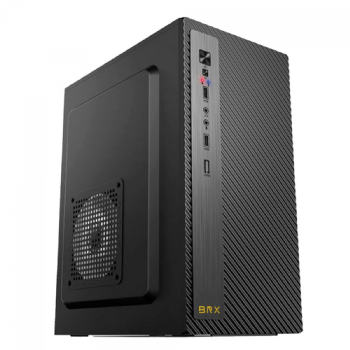GABINETE OFFICE BRX A12, MINI TOWER, M-ATX, SEM FANS- PRETO