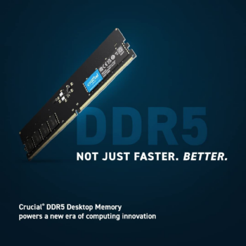 MEMORIA 8GB DDR5 5600MHZ CRUCIAL P/ DESKTOP - CT8G56C46U5