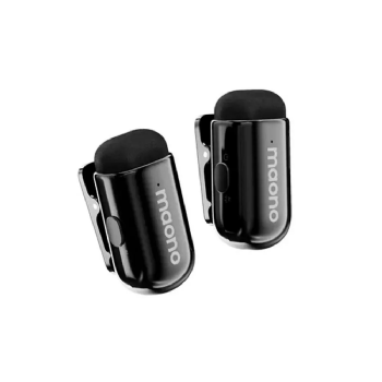 MICROFONE DE LAPELA SEM FIO MAONO WAVE T1 MINI E LIGHTNING COM CASE DE CARREGAMENTO WM622