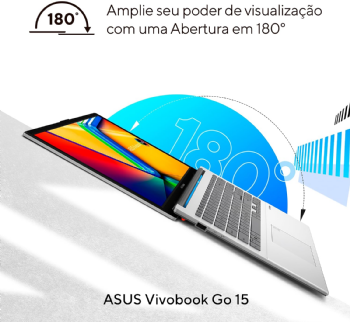 NOTEBOOK ASUS VIVOBOOK GO 15, I3-N305, 4GB, 256GB SSD, WINDOWS 11 HOME, 15,6 LED FHD - PRATA