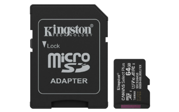 CARTÃO 64GB MICRO SD CLASSE 10 U1 V10 CANVASSELECT PLUS 100MB/S + ADAPTADOR SD - SDCS3