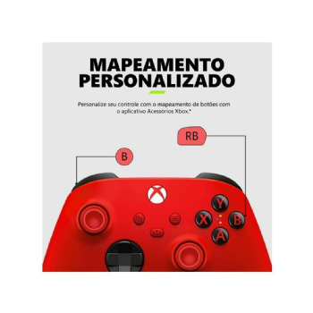 CONTROLE SEM FIO XBOX - PULSE RED