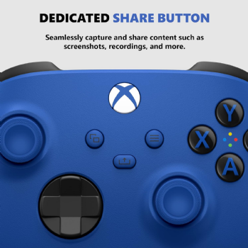 CONTROLE SEM FIO XBOX - SHOCK BLUE