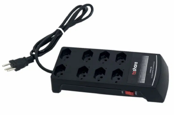 FILTRO DE LINHA PROTETOR ANTI RAIO 8 TOMADAS 10A BIVOLT 1,5M - TS SHARA