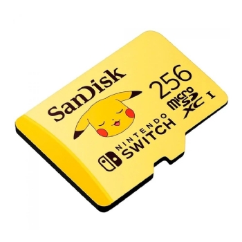 CARTAO MICRO SD SANDISK POKEMON 256GB, LEITURA 100MB/S, GRAV 90MB/S P/ NINTENDO SWITCH