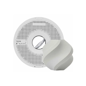 Carretel de filamento PLA Lite Bambu Lab cinza 1,75mm ao lado de peça 3D impressa