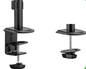 Detalhe da placa VESA e do braço articulado do suporte para monitor SMQ440C